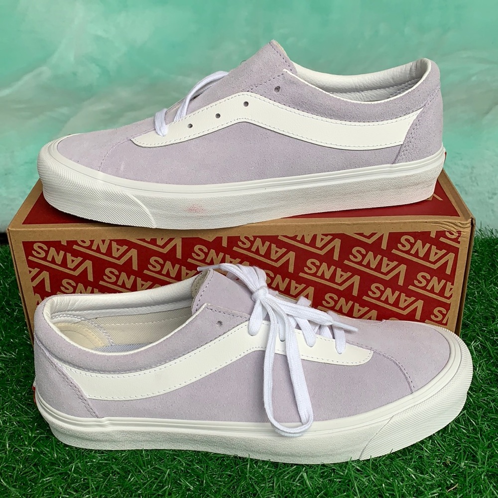 Vans Lavender and White Sneakers.